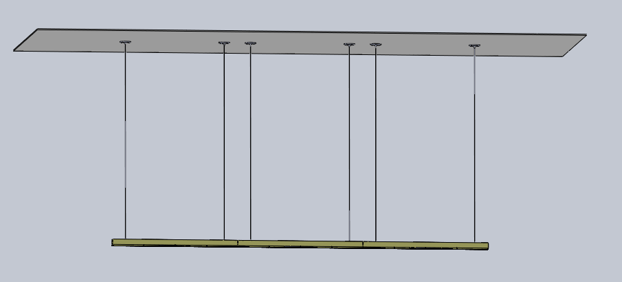Suspended linear lamp